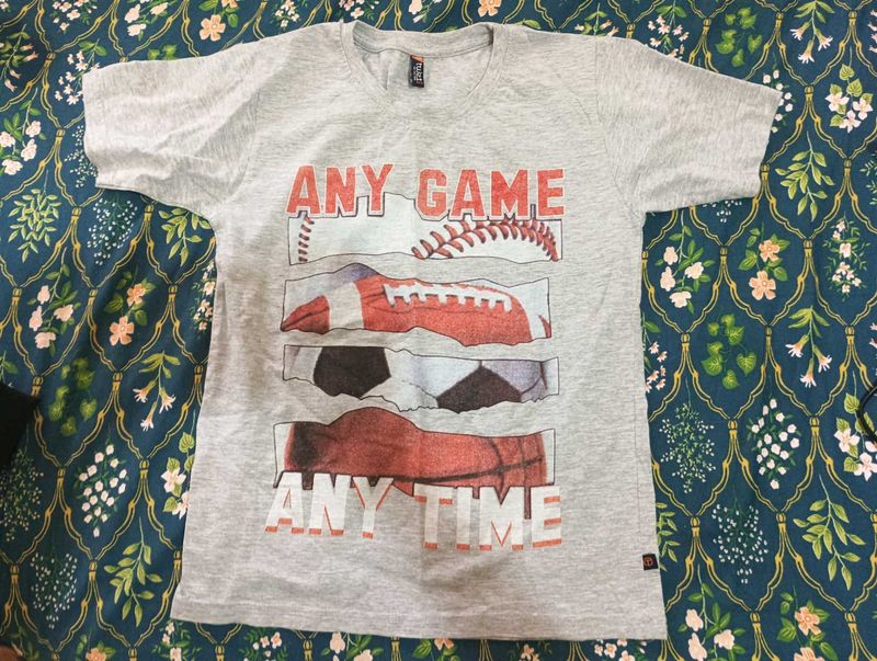 Grey Graphic T-Shirt