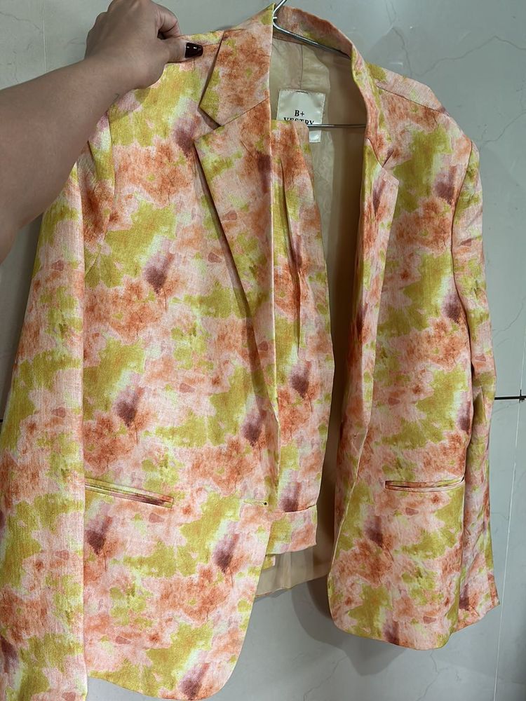Floral Print Blazer (3pcs Set)