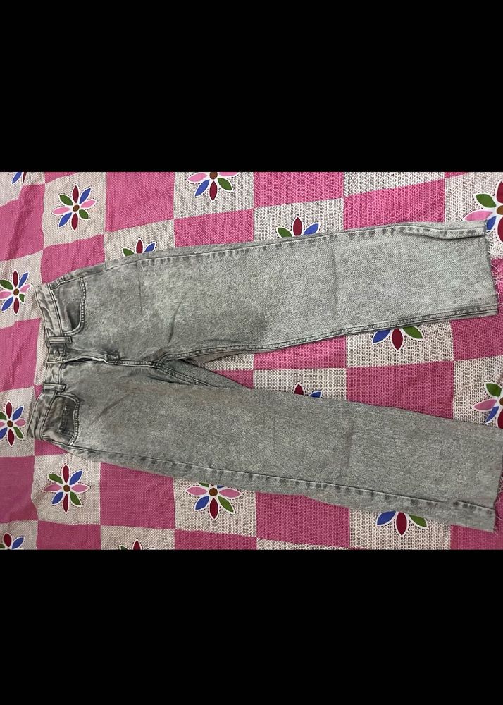 Grey Straight Leg Jeans