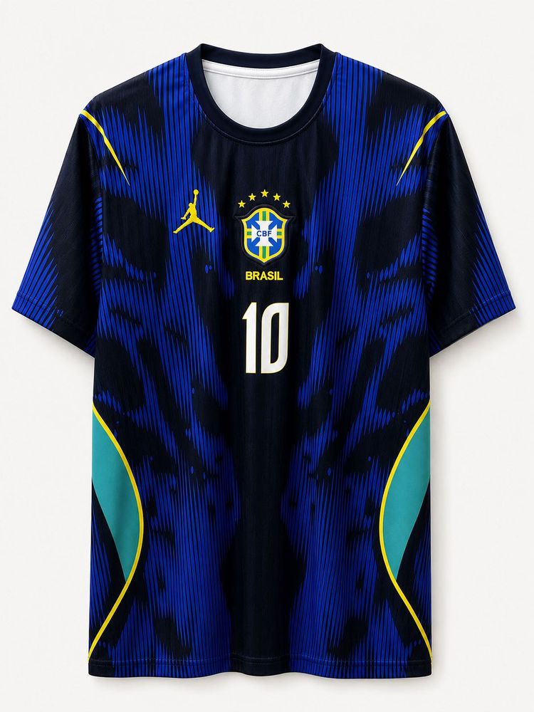 Jordan Embroidered Brazil Neymar#10 Away Kit ❤️‍🩹