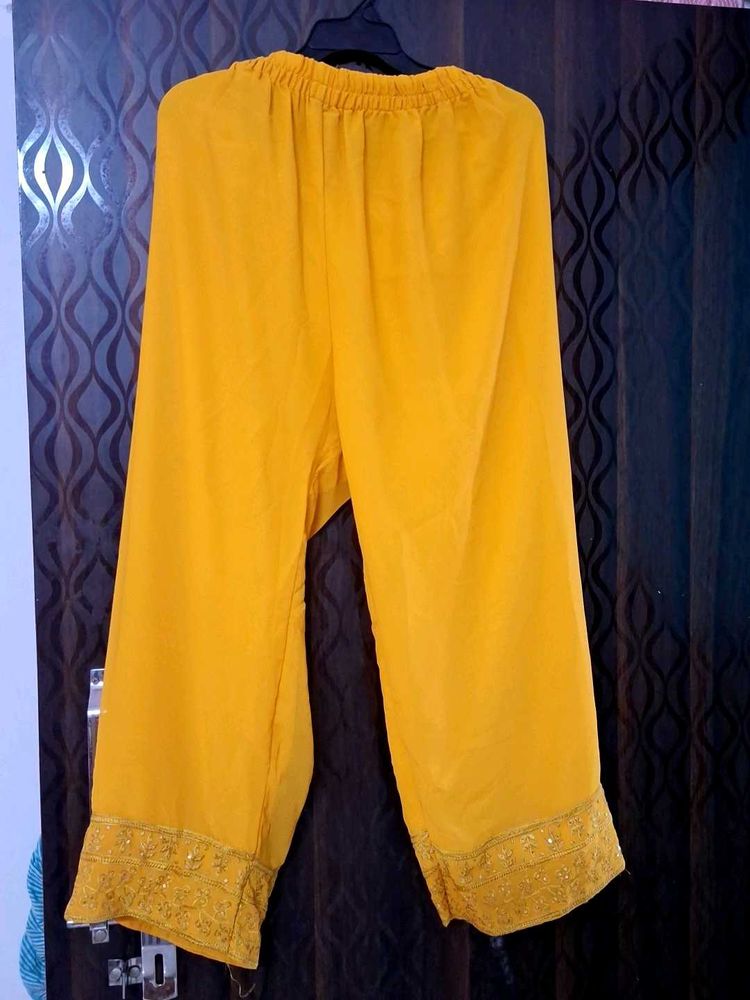 Elegant Yellow Palazzo Pants