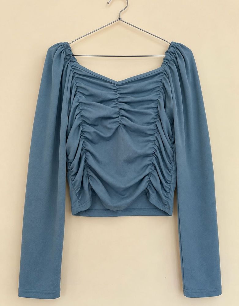 Ruched Long Sleeve Top