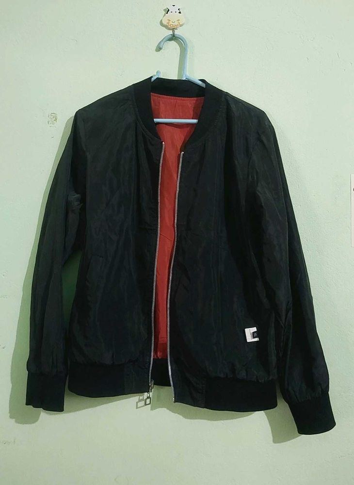Stylish Black Bomber Jacket