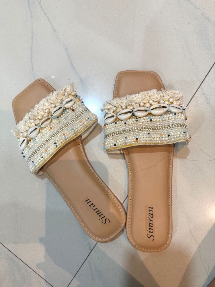 Embellished Goa Flat Sandals