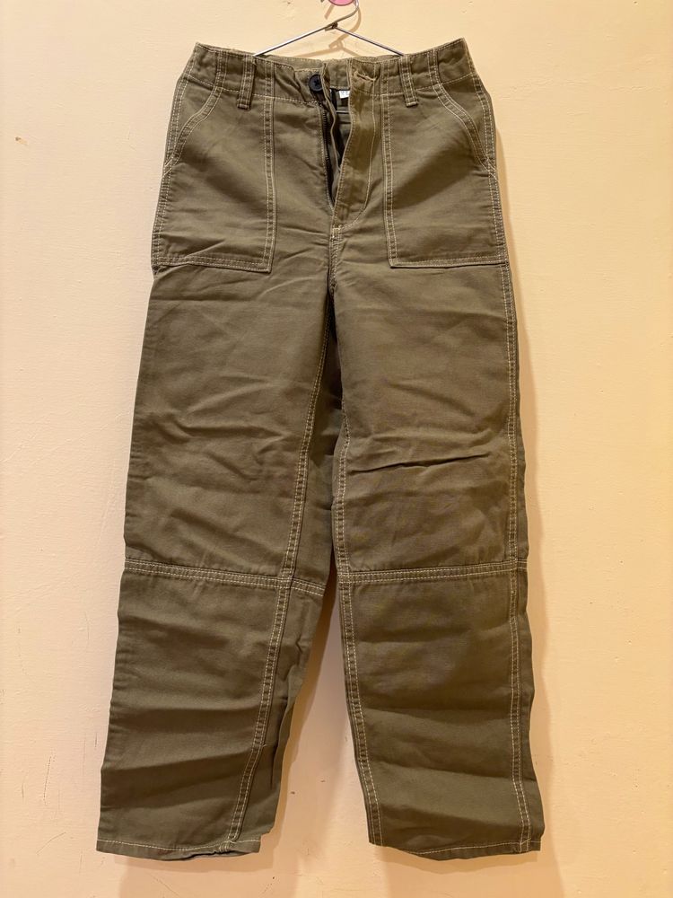H&amp;M Khaki Straight Leg