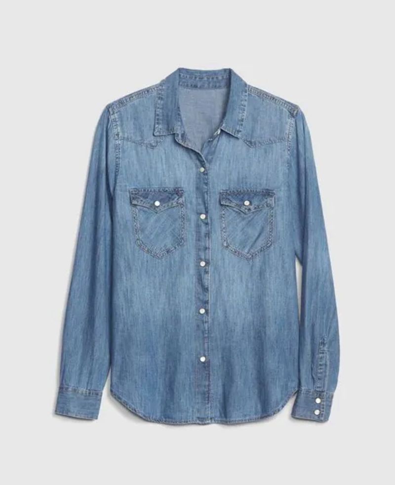 unisex Denim Western Shirt