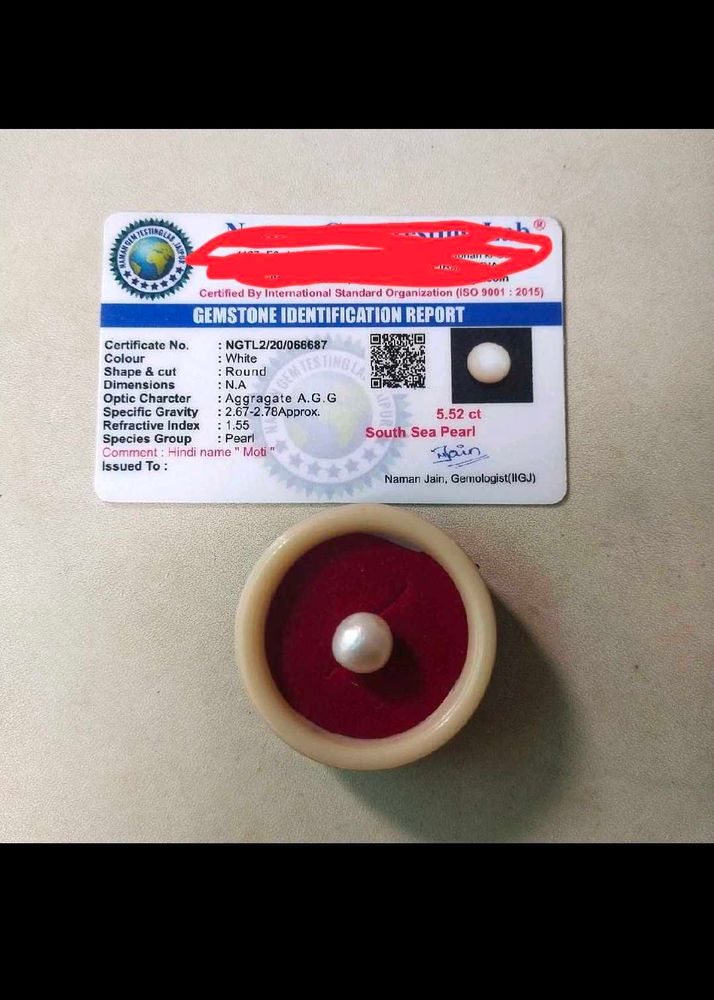 5.52 ct Original South Sea Pearl (moti) gemstone