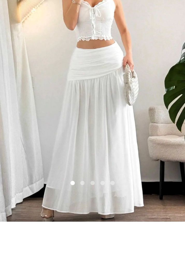Elegant White Maxi Skirt