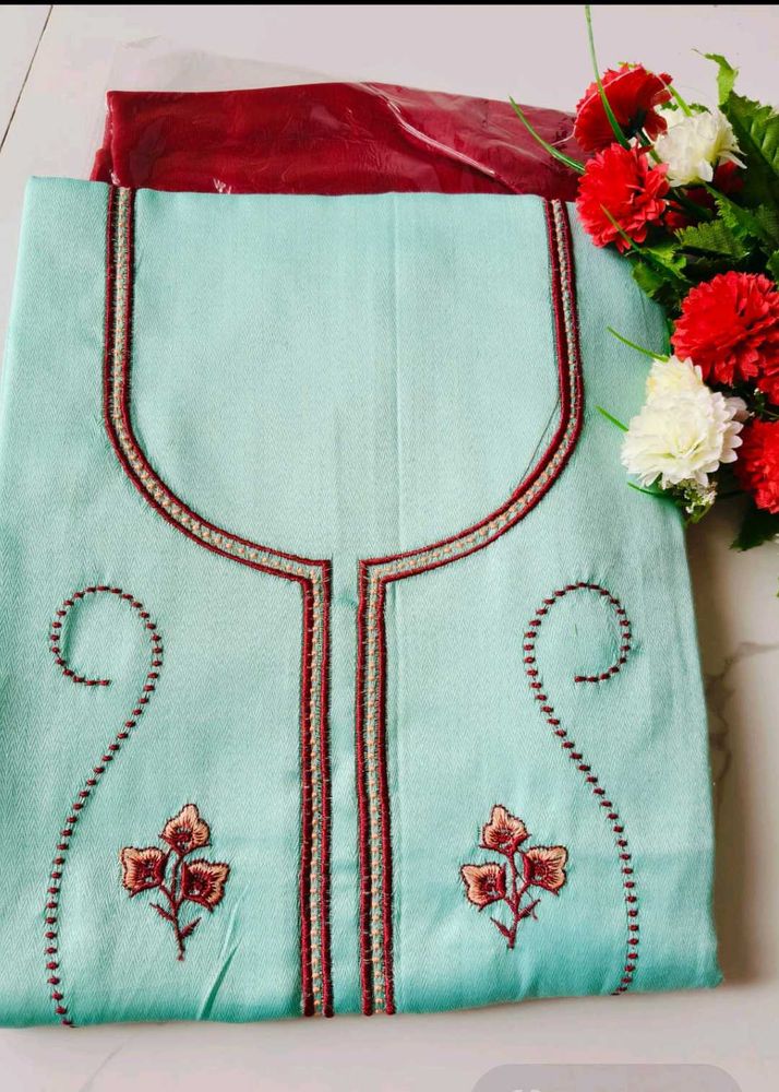 Elegant Mint Green Embroidered Kurta