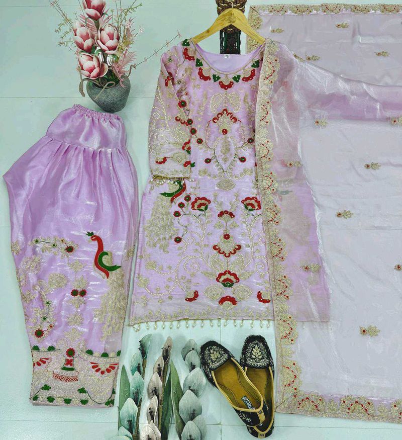 Embroidered Kurta Set with Dupatta &amp; Bottoms