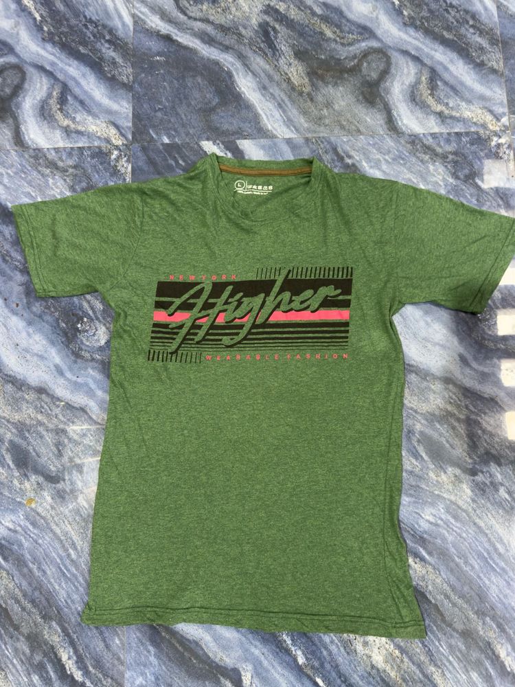 Green Graphic Print T-Shirt
