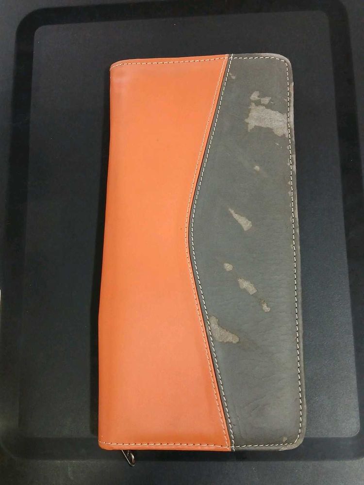 Orange &amp; Gray Bifold Wallet