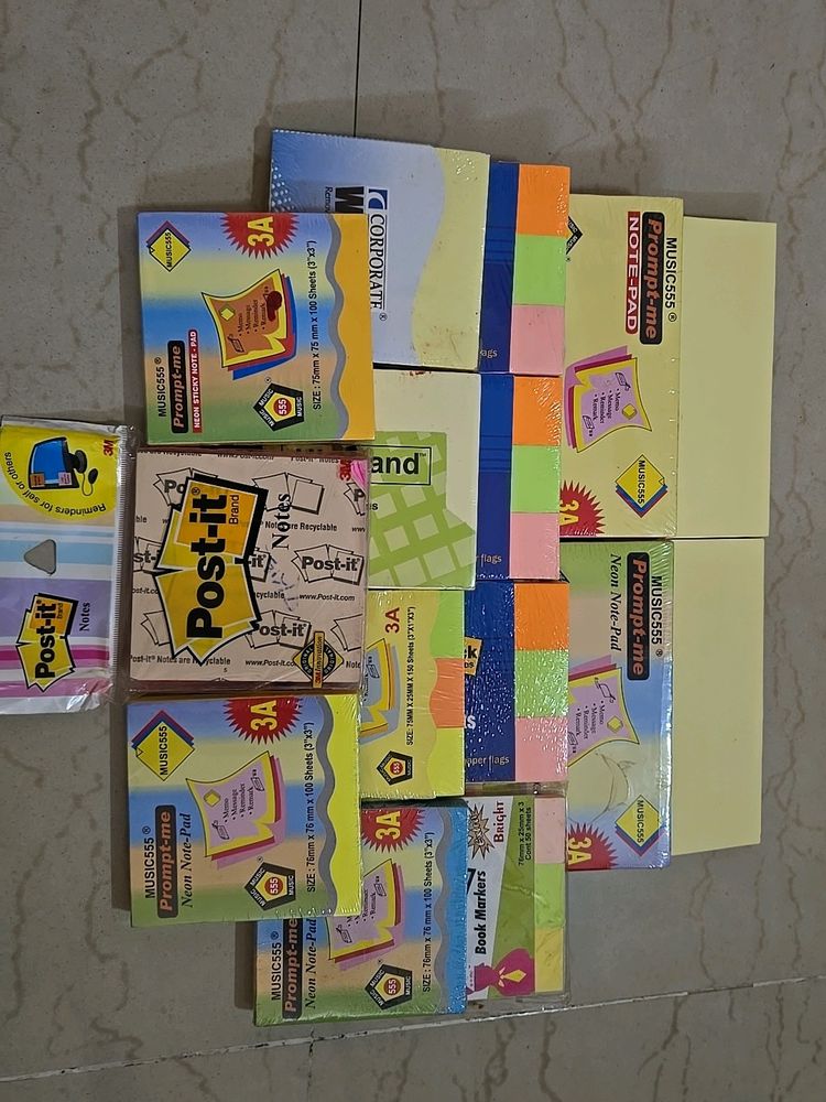 🆕✅Post Its &amp; Flags - 15 Nos.
