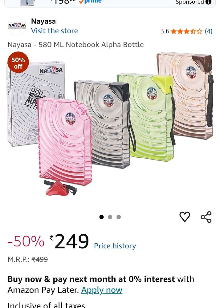 Nayasa 580ml Bottle x 3