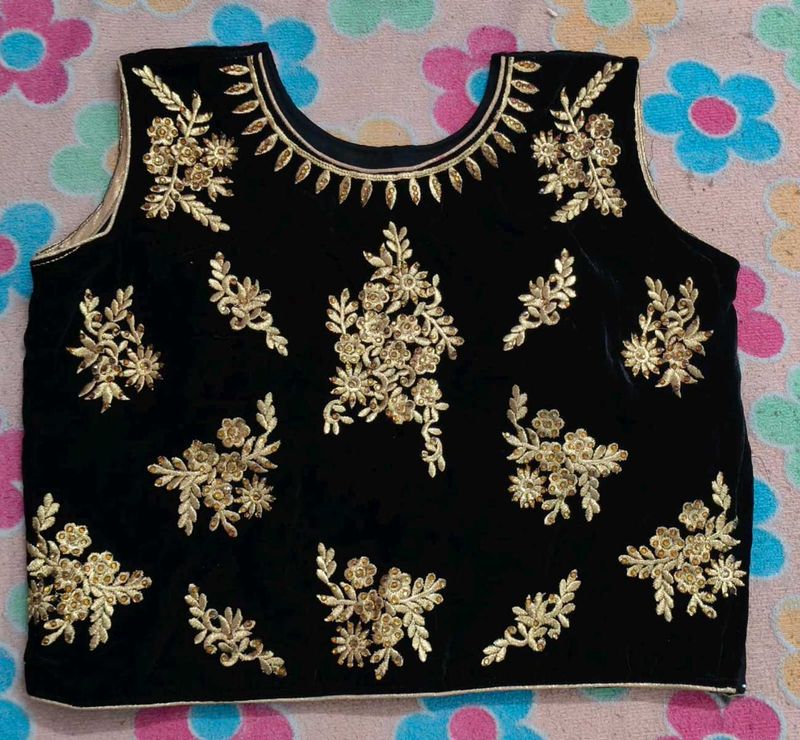 Festive lehenga choli with net dupatta