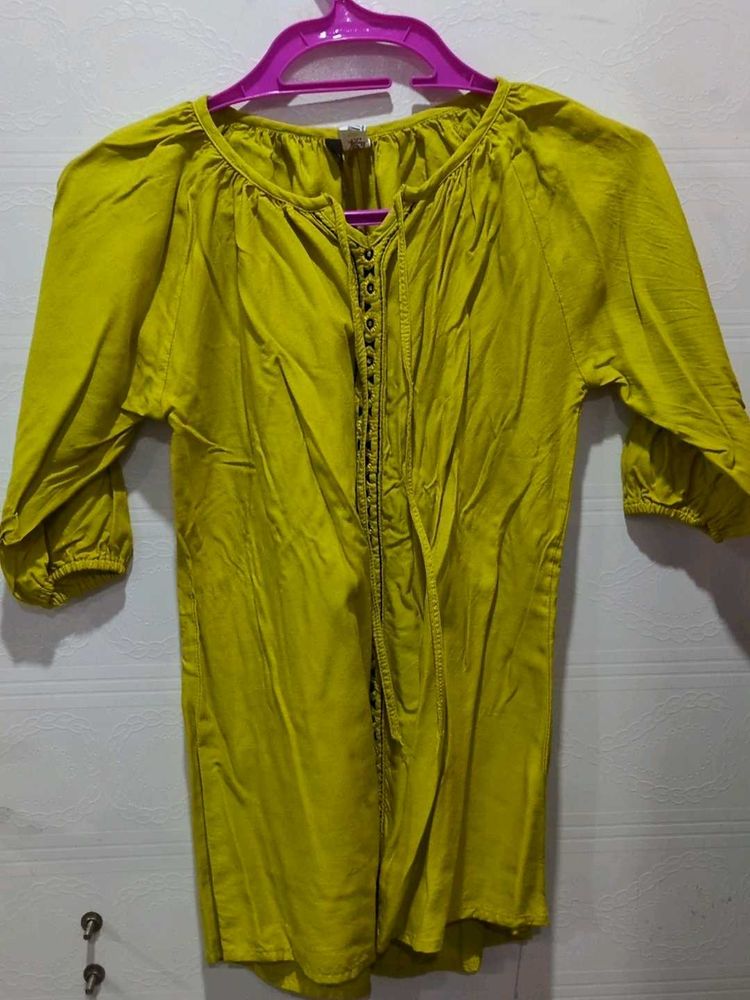 Yellow Casual Top