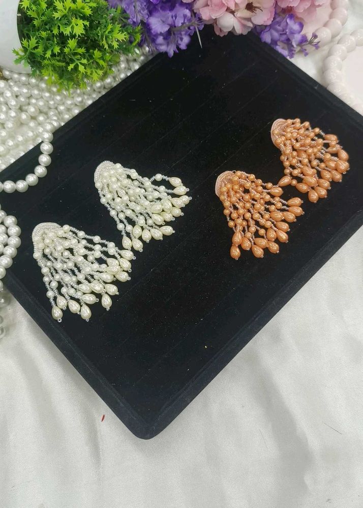 Elegant Pearl Dangle Earrings