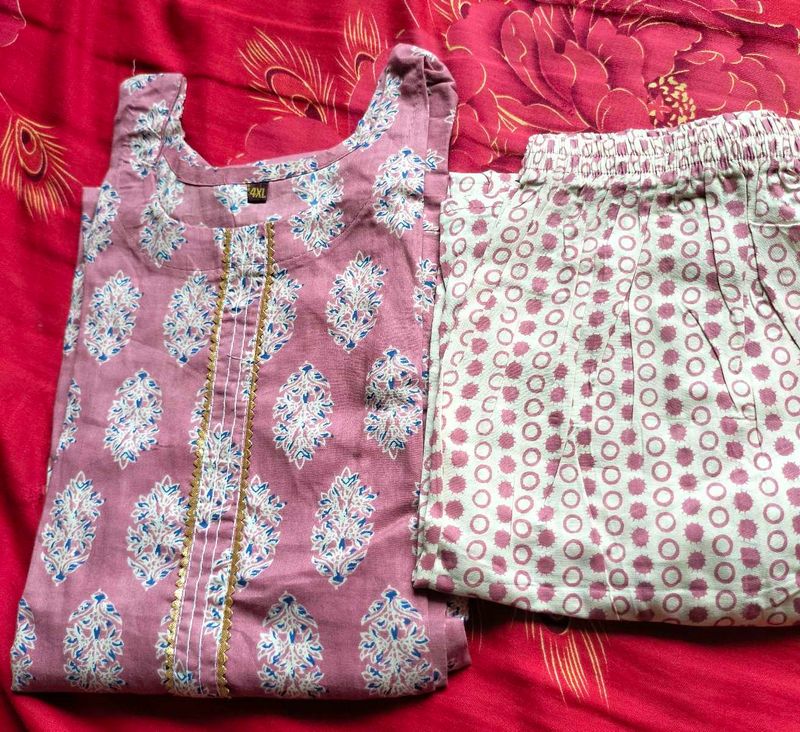 Beautiful Pink Printed Kurta Set