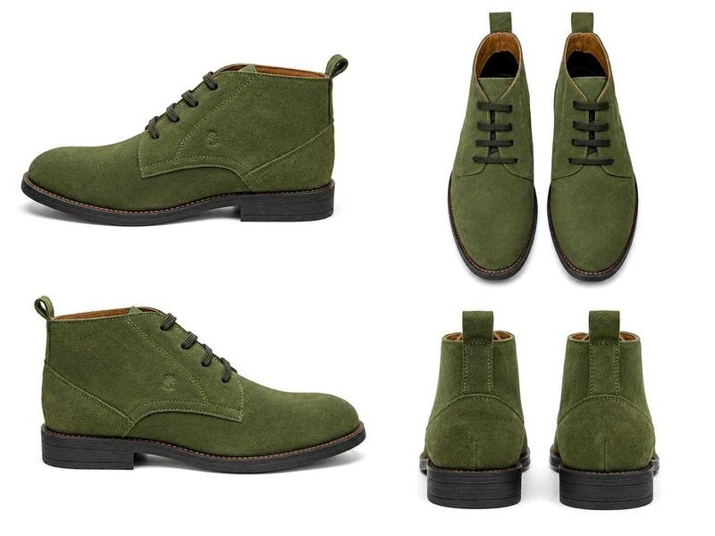 Men's Green Suede Chukka Boots