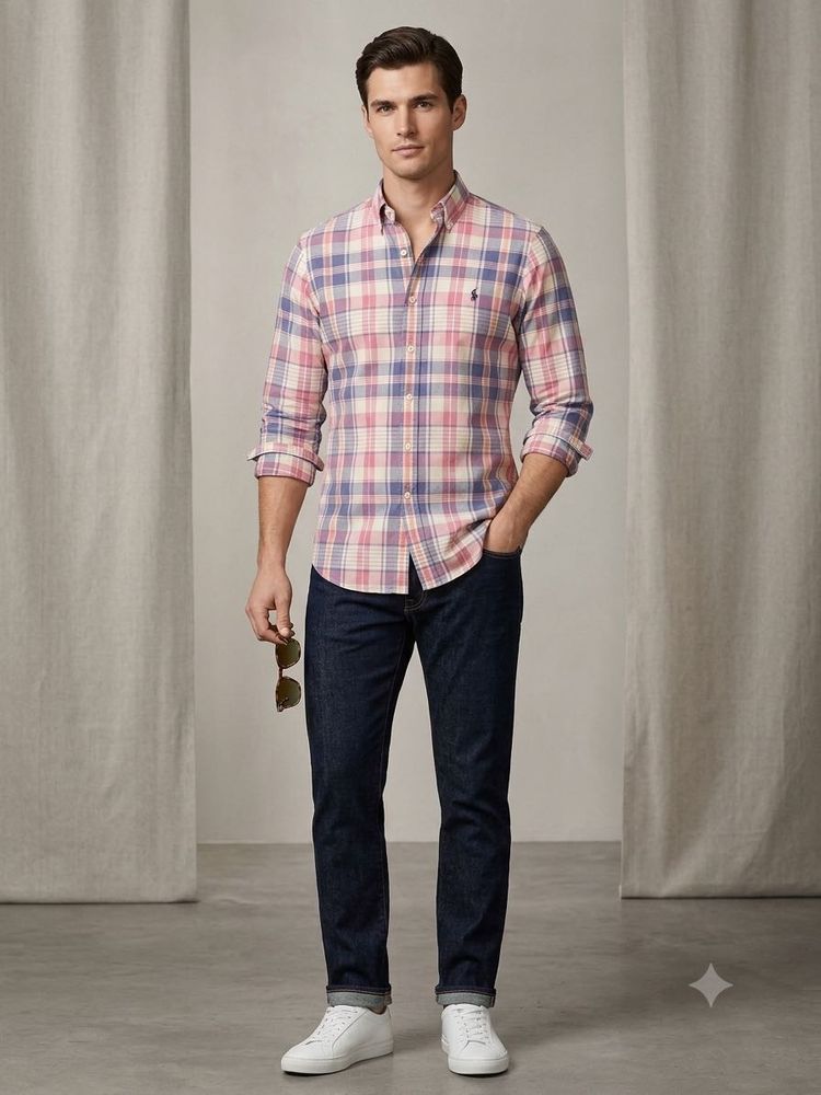 Men's Plaid Button-Down Shirt