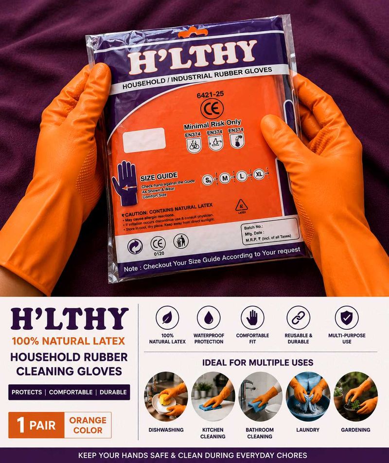 Household Rubber Cleaning Gloves