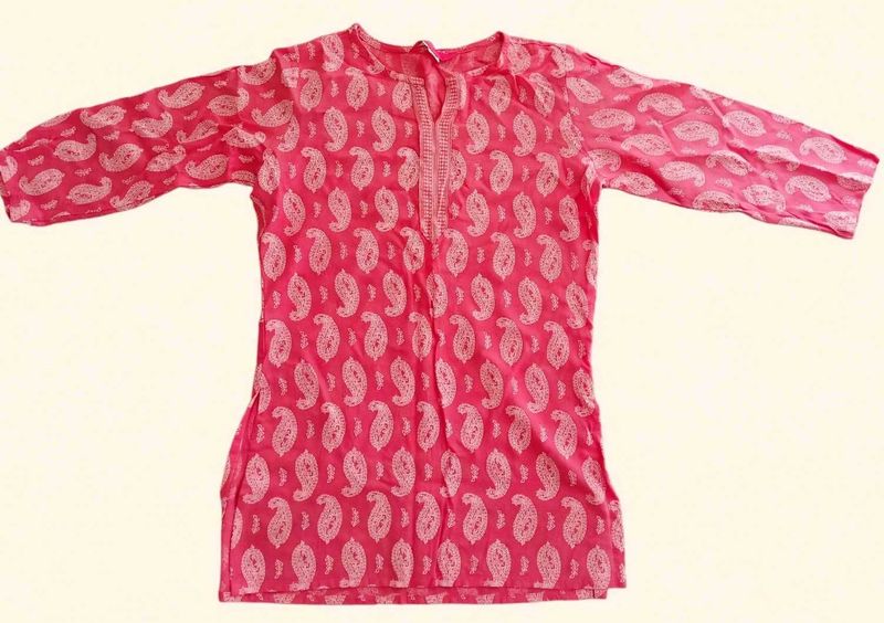Vibrant Pink Paisley Kurta