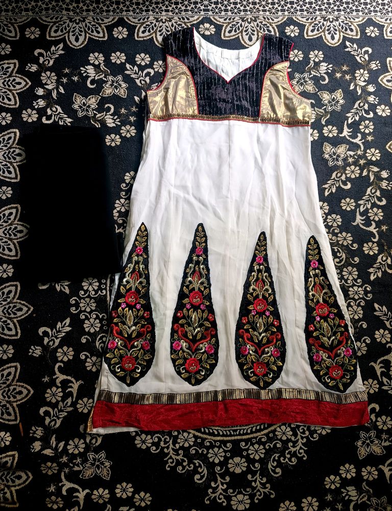 New Semi Stitched Velvet Embroidery Work