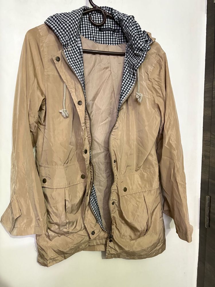 Tan Hooded Jacket