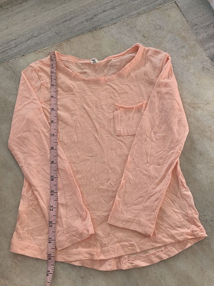 Peach Long Sleeve Top