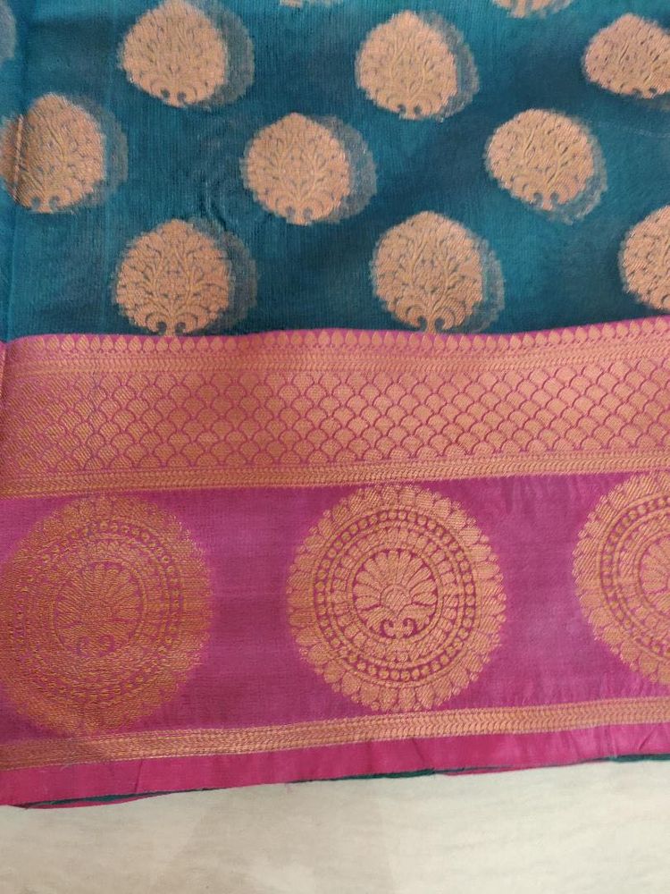 Beautiful Teal &amp; Pink Saree