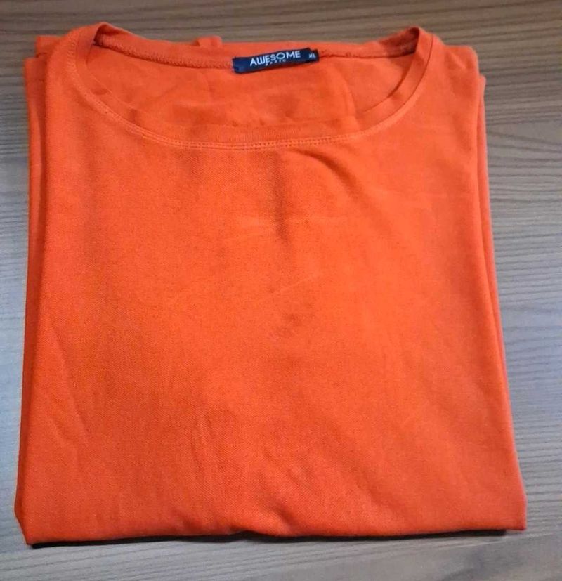 Oversized women's Orange T-Shirt