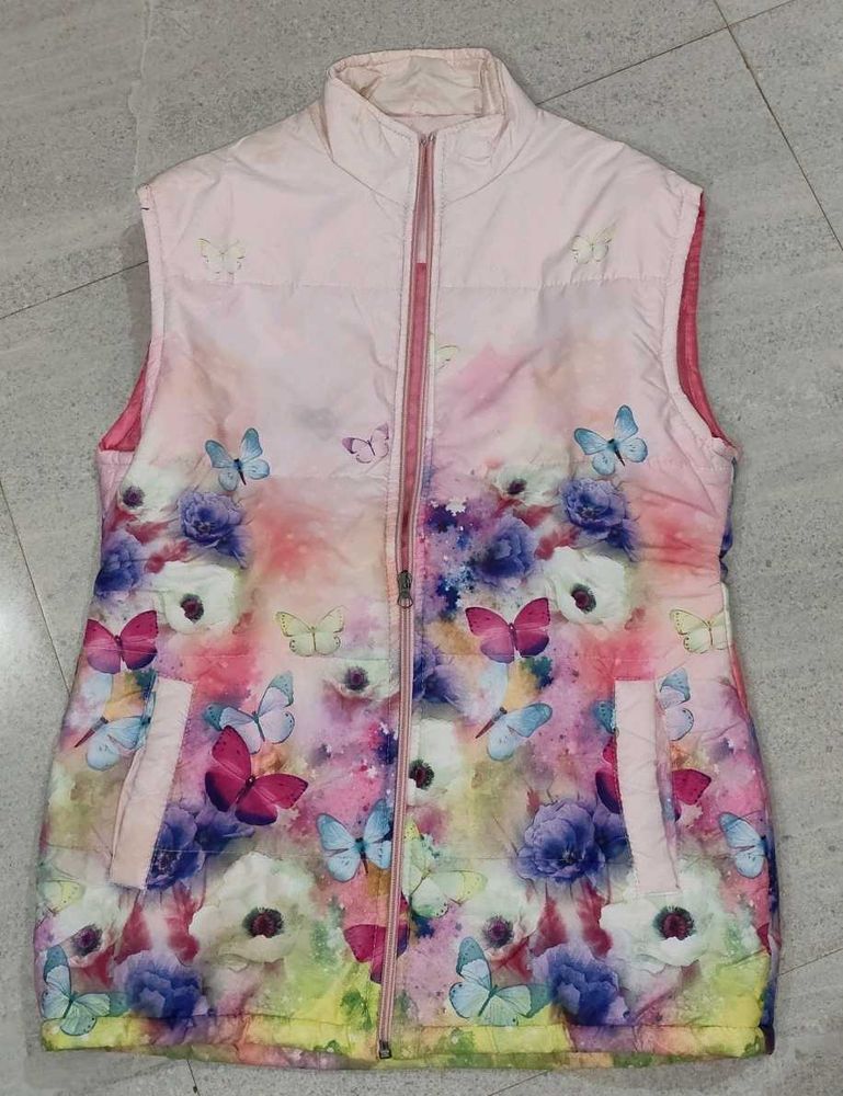 Floral Butterfly Sleeveless Vest