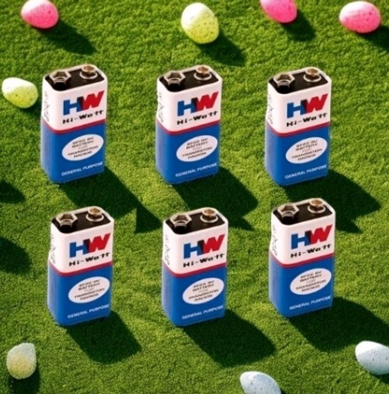 Pack of 6) 9 VOLTS HW BATTERY