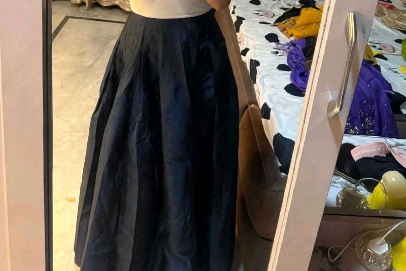 Flared Navy Skirt 💙🦋