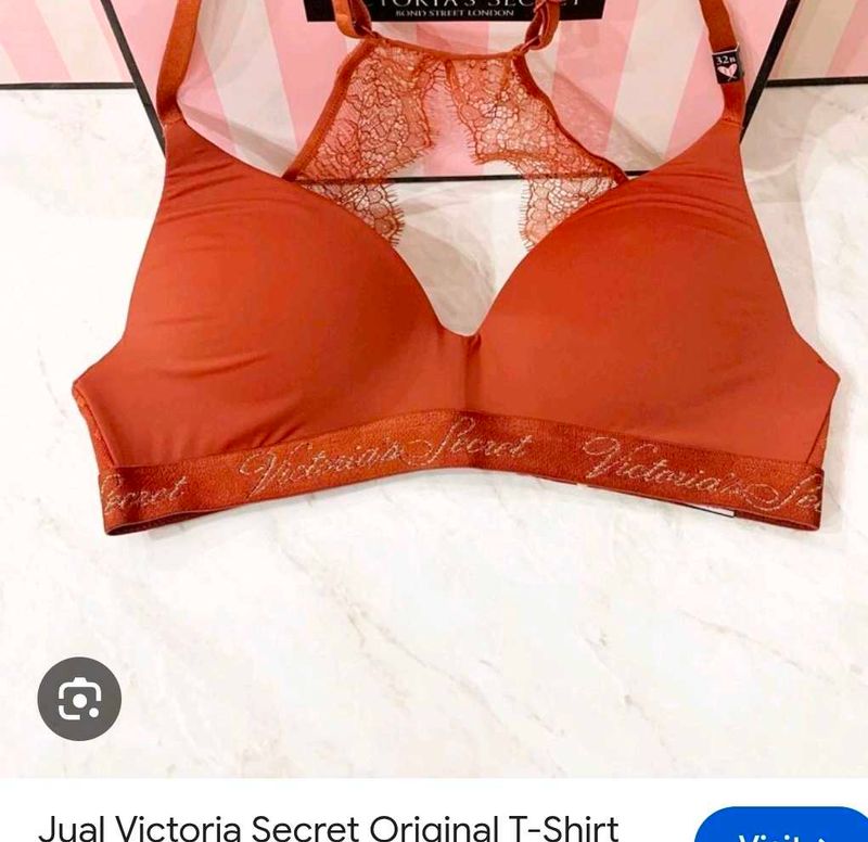 Victoria's Secret Orange Lace Bra
