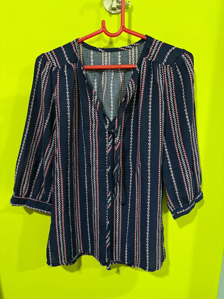 Striped Navy Blouse