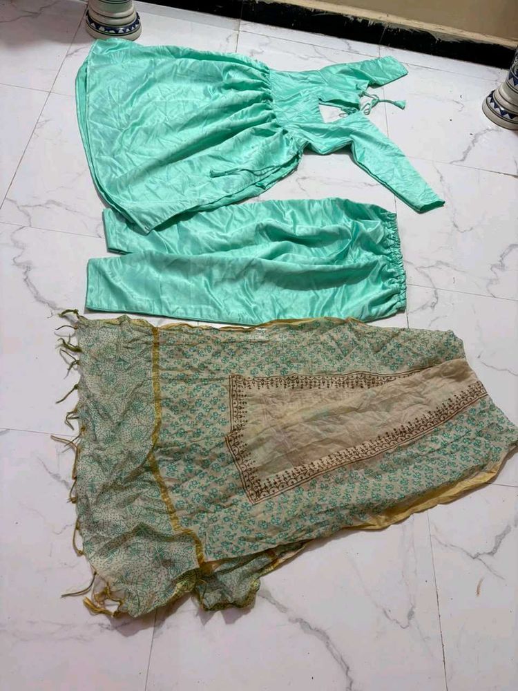 Designer Mint Green Kurta Set
