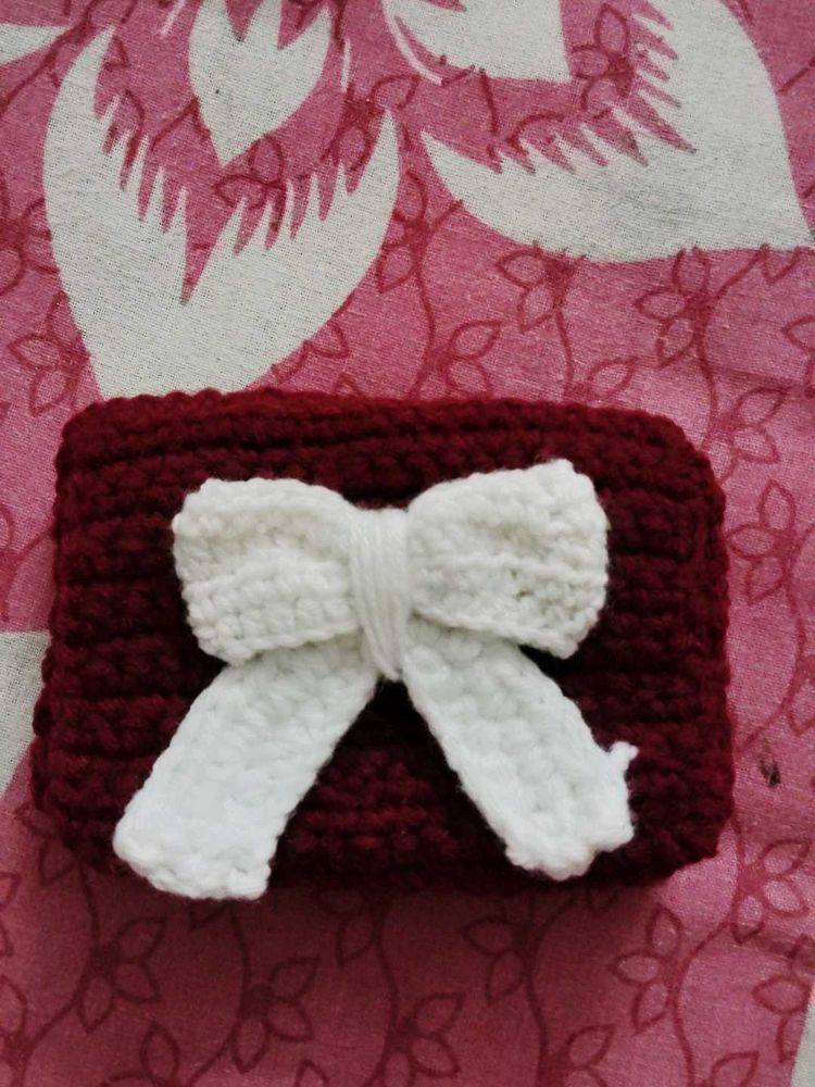 149.Handmade Crocheted wallet with Bow