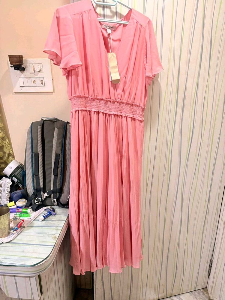 Forever New Chic Pink Midi Dress