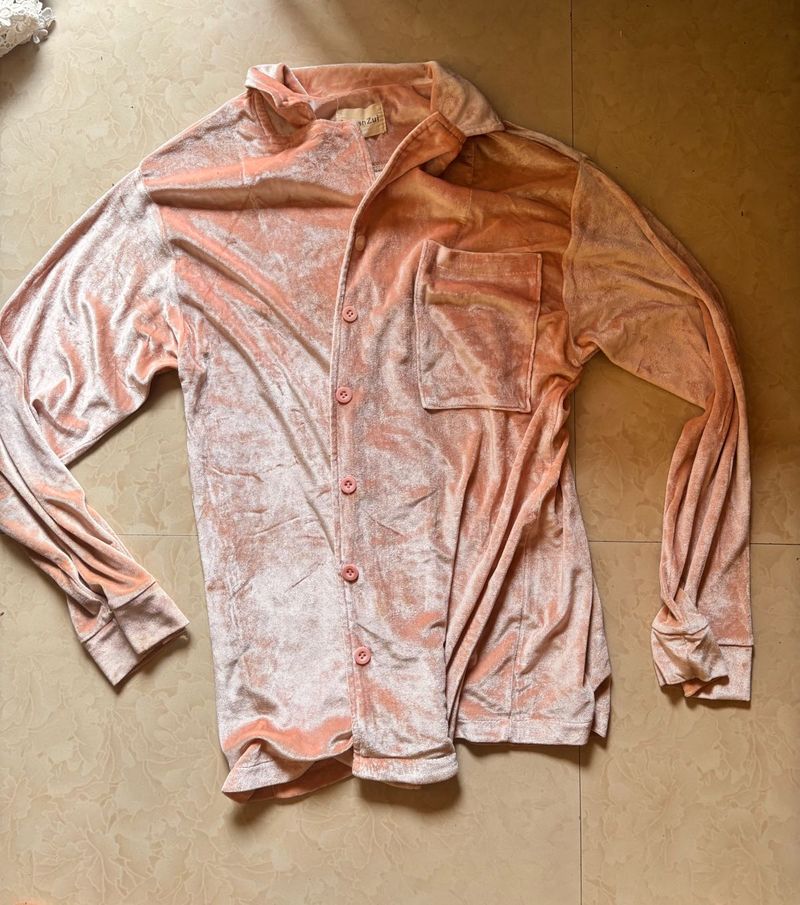 velvet tan shirt