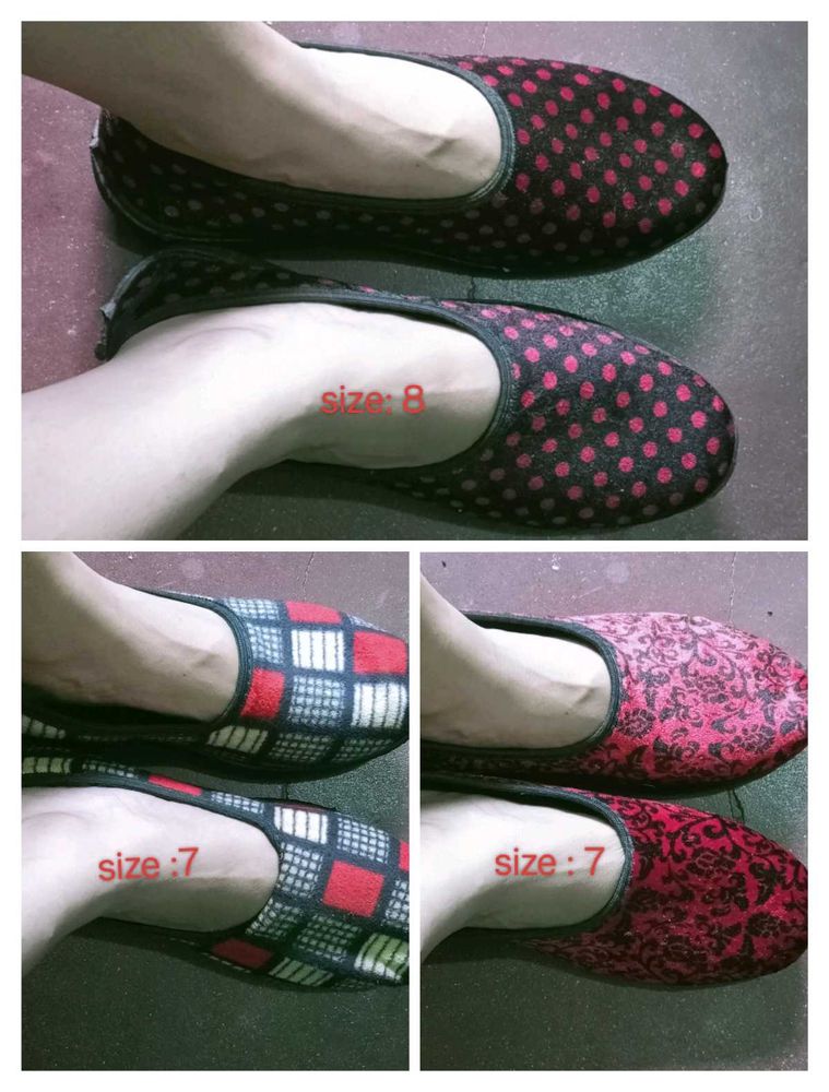 (pack of 3)Cute Polka Dot &amp; Patterned Flats