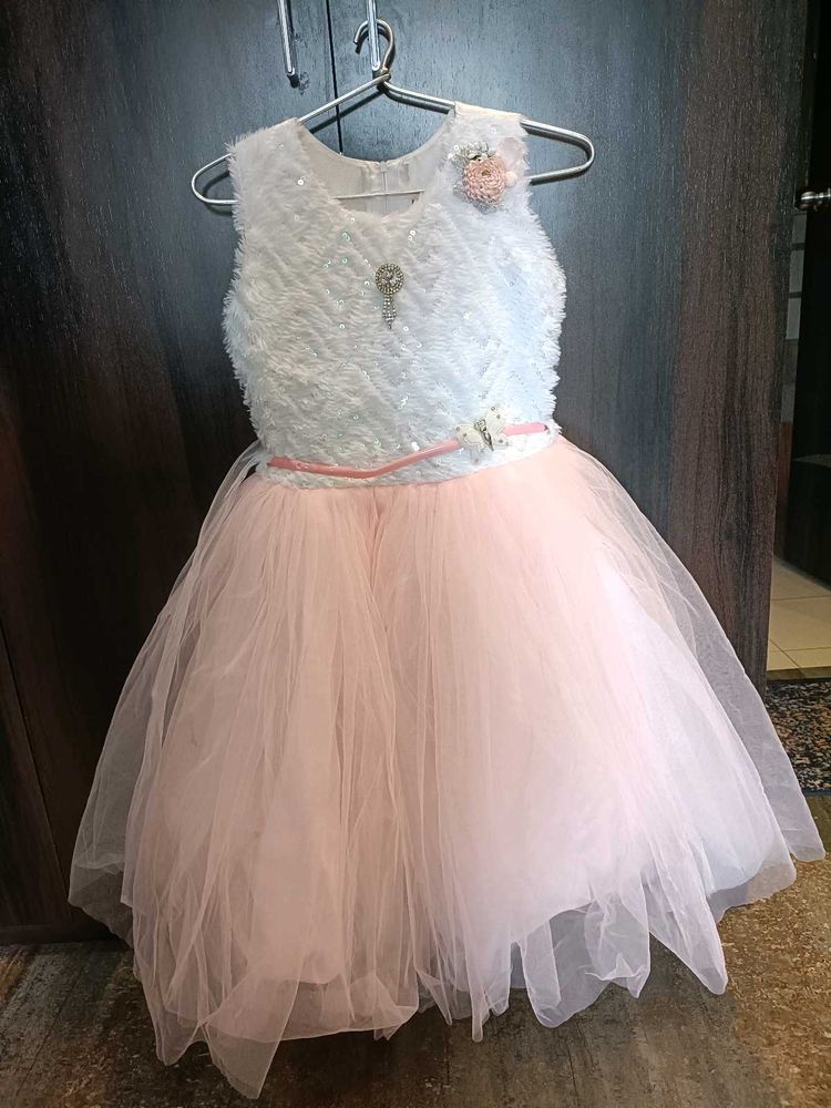 pink net frock