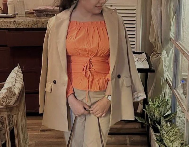 Orange Corset Top