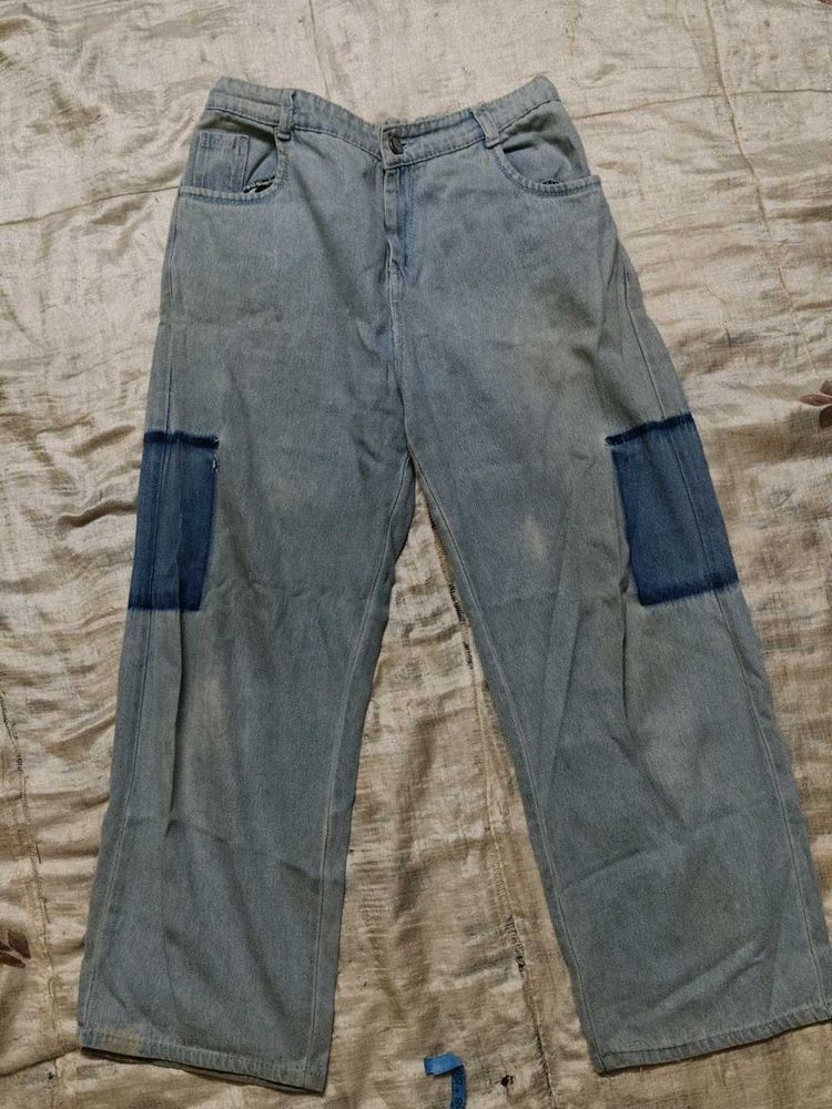 Patchwork Denim Jeans
