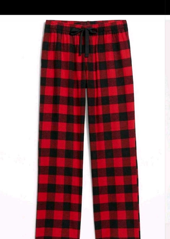 Cozy Red &amp; Black Plaid Pajama Pants