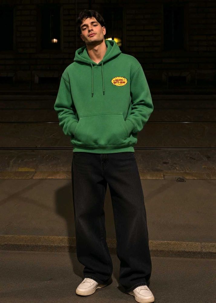 H&amp;M Green Graphic Print Hoodie