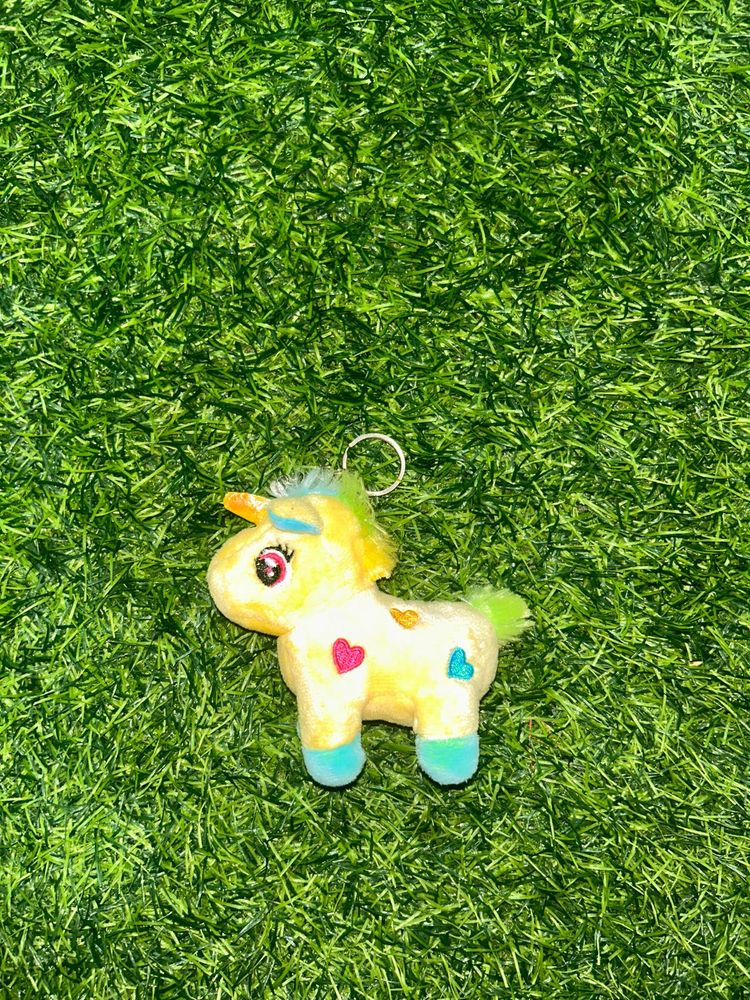 Cute Unicorn Plush Keychain