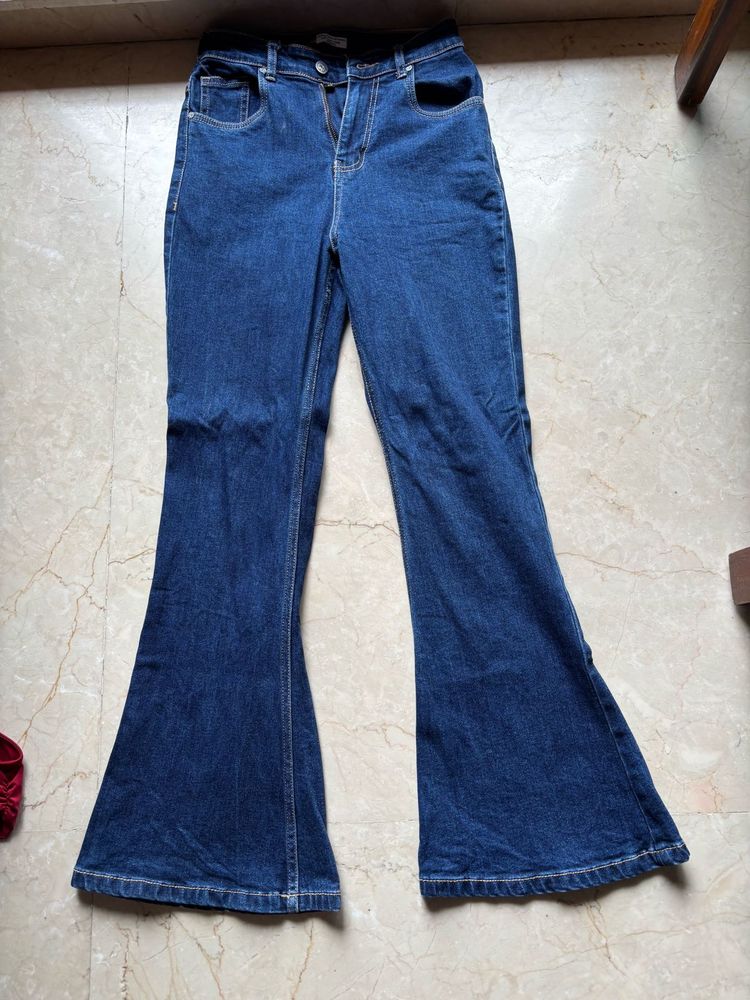 Indigo Navy Flare Fit Jeans