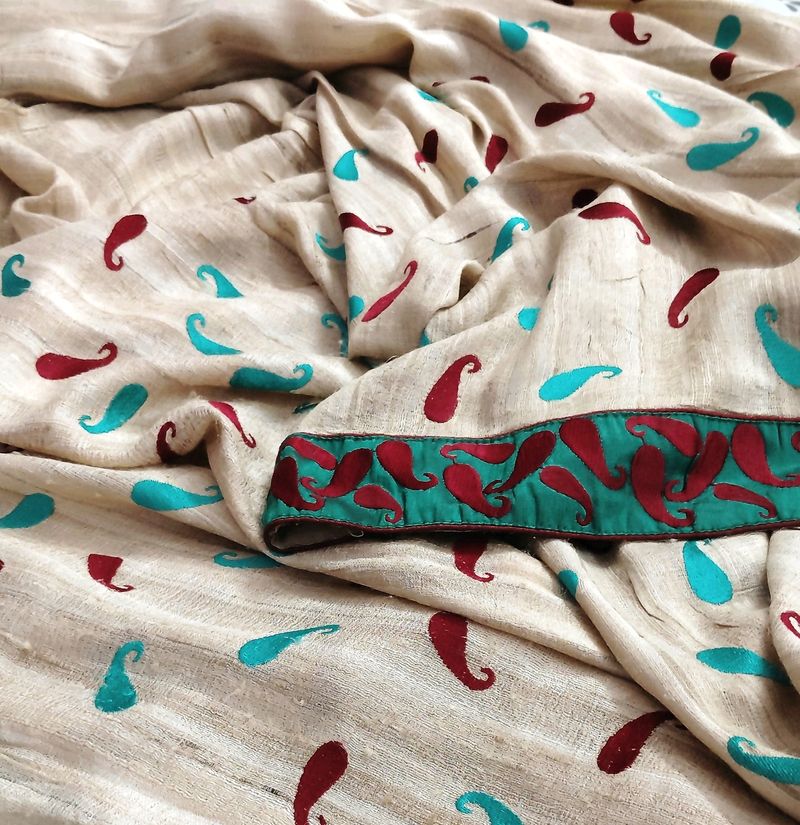Pure Ghicha Tussar Silk Saree