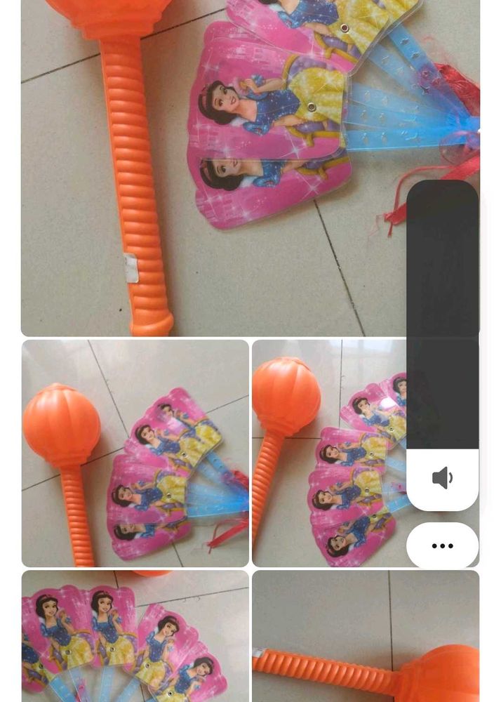5 Games Combo Disney Princess Fan &amp; Toy Rattle Set